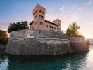 Borgen Bastione San Paolo i Treviso ligger på modsatte side af Dantebroen