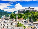 Salzburg - Mozarts födelsestad och känd för Burg Hohensalzburg som finns med på UNESCO:s världsarvslista