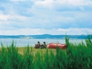 Det är lätt att hitta sin egen lilla strandplätt vid havet på Fuglsø strand