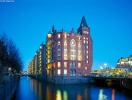 Hamburgs gamle røde pakhuse i bydelen Speicherstadt
