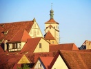 Skønt panorama over Rothenburg ob der Taubers røde hustage