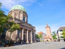 Katedralen St. Jakobskirche er et imponerende vartegn over Rothenburgs historiske pragt 