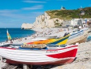 En av ikonerna i Normandie, fiskeläget Étretat