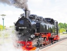 Fra Ostseebad Göhren kan I tage med det historiske damplokomotiv; "Rasender Roland"