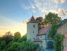 Rothenburg ob der Tauber i morgonljus
