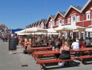 Fra pakhusene har I udsigt over lystbådehavnen