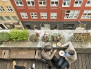 Roof top-café mitt i centrala Köpenhamn
