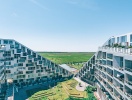 VM Husene är ett exempel på den nya urbana stadsmiljön, skapade av Danmarks stjärnarkitekt Bjarke Ingels