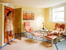 Her er der wellnessafdeling med swimmingpool, finsk sauna, dampbad m.m.