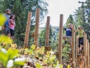 Testa balansen på hinderbanan på Zirben Park