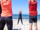 Det finns även olika typer av yoga som man kan delta i, under sommaren flyttar den ut på stranden