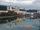 Grænsebyen Passau ligger ved porten til Østrig, hvor floderne Donau, Inn og Ilz mødes