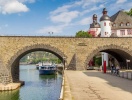 Der er også masser af smuk arkitektur, her Balduinbroen fra 1429 i Koblenz