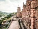Från Heidelbergs slotts terrasser öppnar sig en spektakulär panoramautsikt över Gamla stan