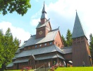 I Hahnenklee hittar du även denna nordiskt inspirerade stavkyrka; Gustav-Adolf-Stabkirche