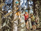 Tilbring en dag med at klatre på forhindringsbanerne mellem træerne på Baumzipfelweg Saalbach-Hinterglemm