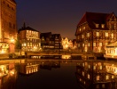 Aftenstemning i Lüneburg - en af Nordtysklands bedst bevarede bindingsværksbyer