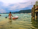 På sommaren når badvattnet i Wörthersee temperaturen närmare 30 grader