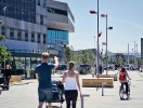 Århus bjuder på både gammalt och nytt, här den nya hamnfronten Dokk1