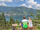 Omgivningarna är vykortsaktiga här vid Zeller See i Salzburgerland