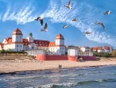 Rügens största badort Binz har en lång strandpromenad längs Östersjön