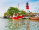 Det är oerhört vackert och stämningsfullt att strosa längs hamnen i Büsum