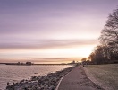 Stien fra Strandparken ind mod Holbæk - hyggelig også på en aftentur