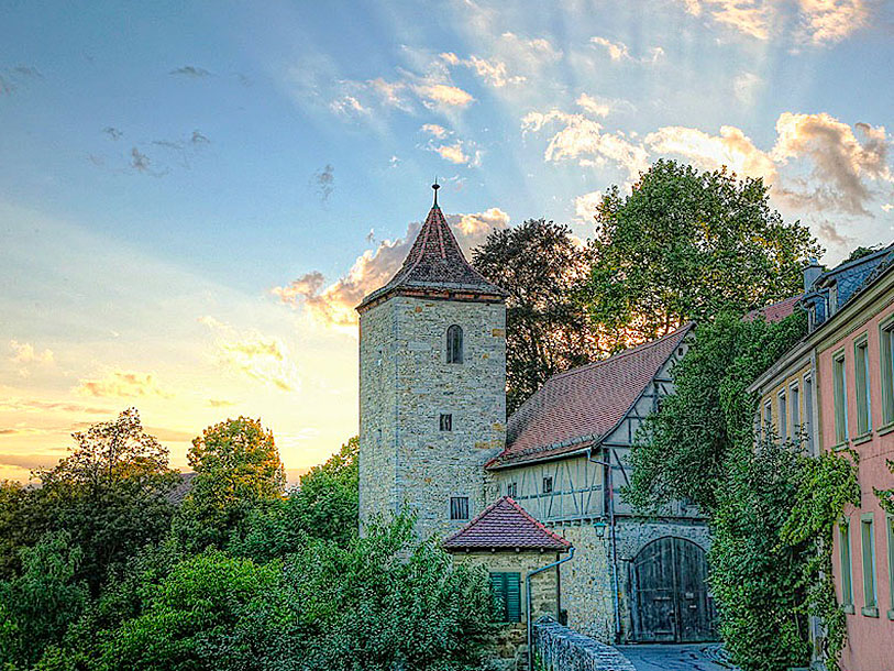 Rothenburg i morgenlysets skær