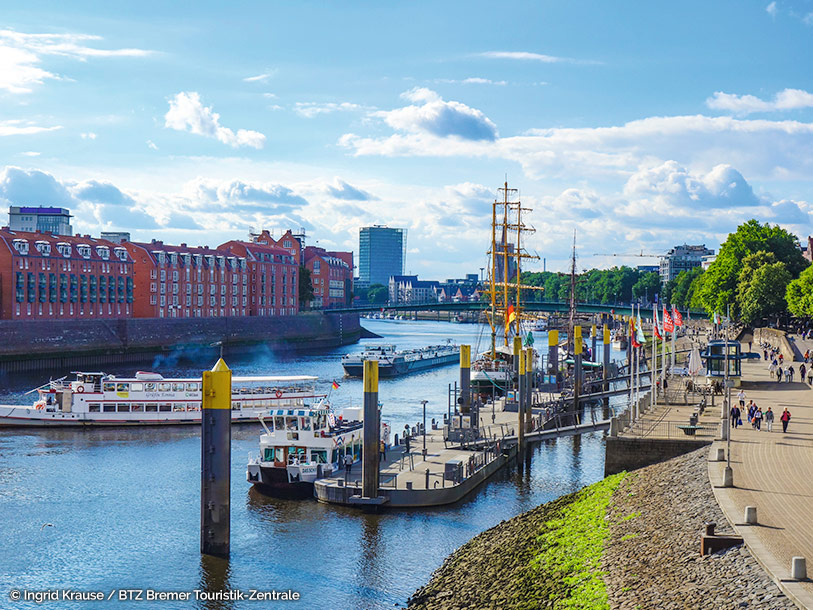 Turerna med sightseeingbåtarna på Weser är ett populärt nöje