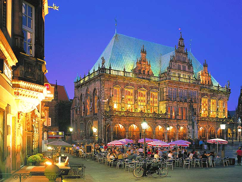 Det vackra rådhuset i Bremen finns med på UNESCOs världsarvslista