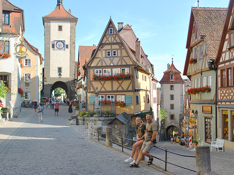 Rothenburg ob der Tauber är huvudattraktionen på Den romantiska vägen
