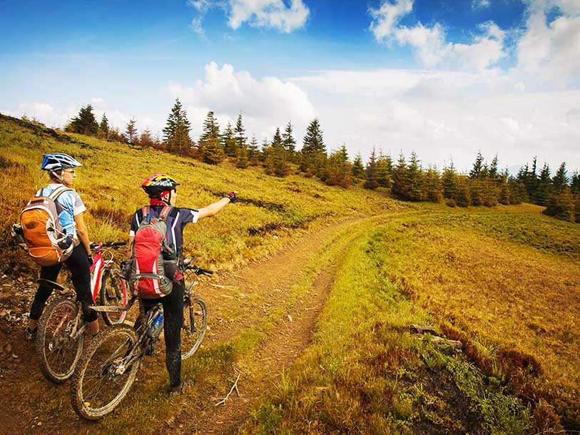 Landskabet er også oplagt til cykelture