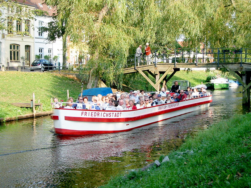 Den smukke kanalby Friedrichstadt går også under navnet Lille Amsterdam