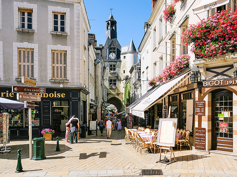 Gör en utflykt till den charmiga staden Amboise med kungaslottet och slottet Clos Lucé