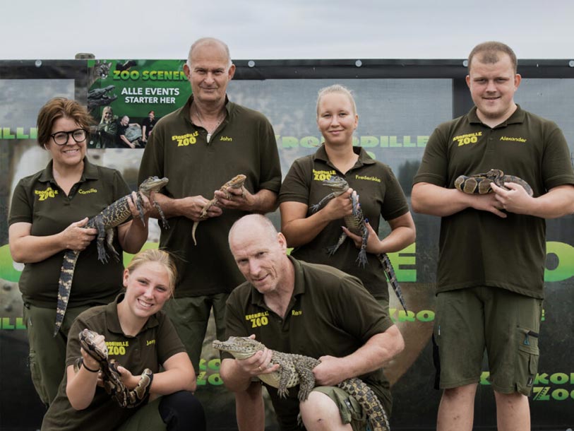 I Krokodille Zoo (24 km) ved Eskilstrup kan I opleve dyr helt fra Sydafrika til Venezuela
