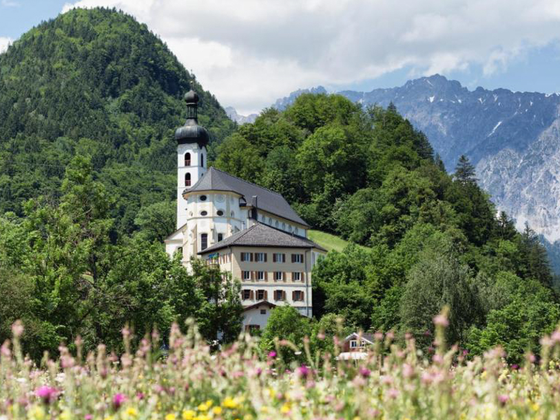 Många fina utflyktsmål i denna del av Österrike, nära gränsen till Liechtenstein och Schweiz - här Mariakyrkan i Tschagguns