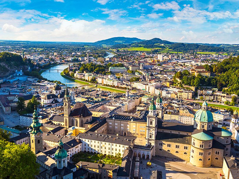 Gör en dagsutflykt till den vackra staden Salzburg
