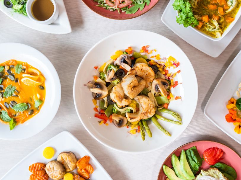 Hotellets restaurang har fokus på läckra råvaror
