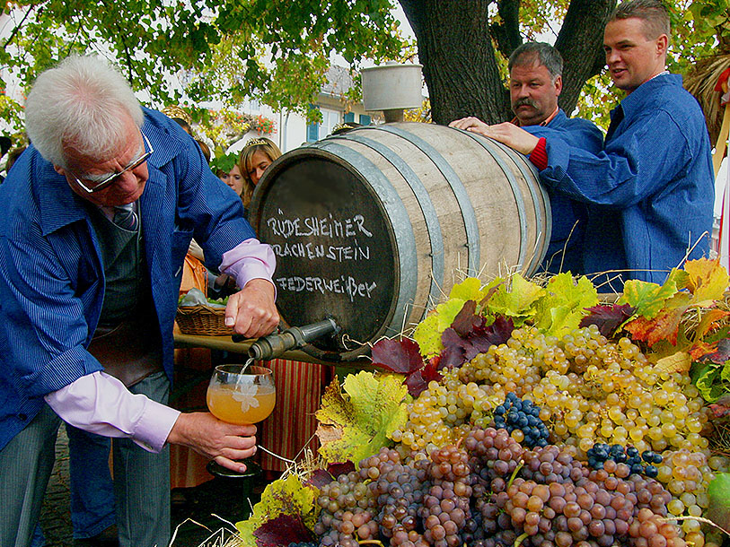 Alle Rhinbyer har sin egen vinfestival - gå ikke glip af den i Rüdesheim am Rhein