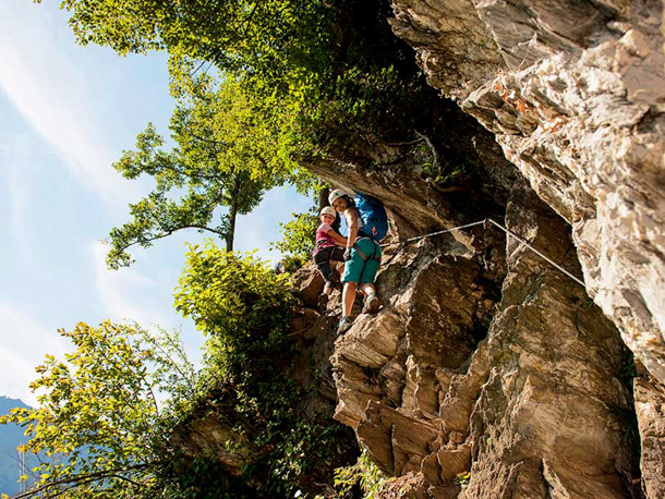 Zillertal Arena erbjuder också Via Ferrata-klättring via vajer
