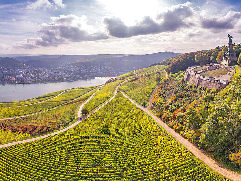 Niederwald-monumentet domineres af en 10,5 meter høj statue af Moder Germania