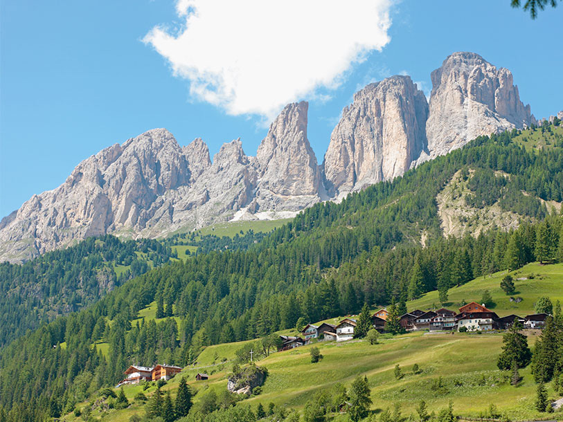 Venetos bagland består af Dolomitterne - den skarptskårne bjergkæde i Alperne