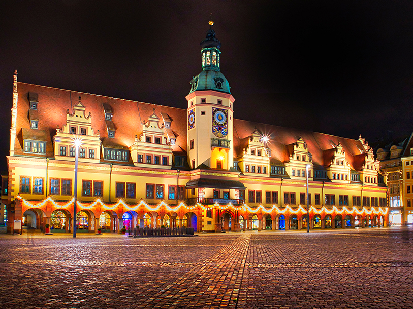 Julemarkedet på den gamle markedsplads i Leipzig ligger blot 2 km fra jeres hotel