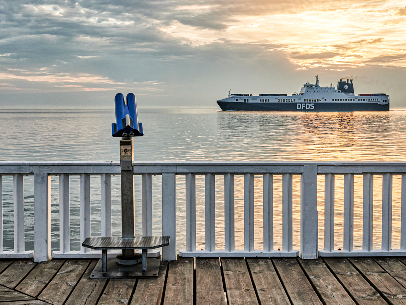 I Cuxhaven, ligesom Brünsbuttel, kan I shipspotte fra flotte udsigtspunkter