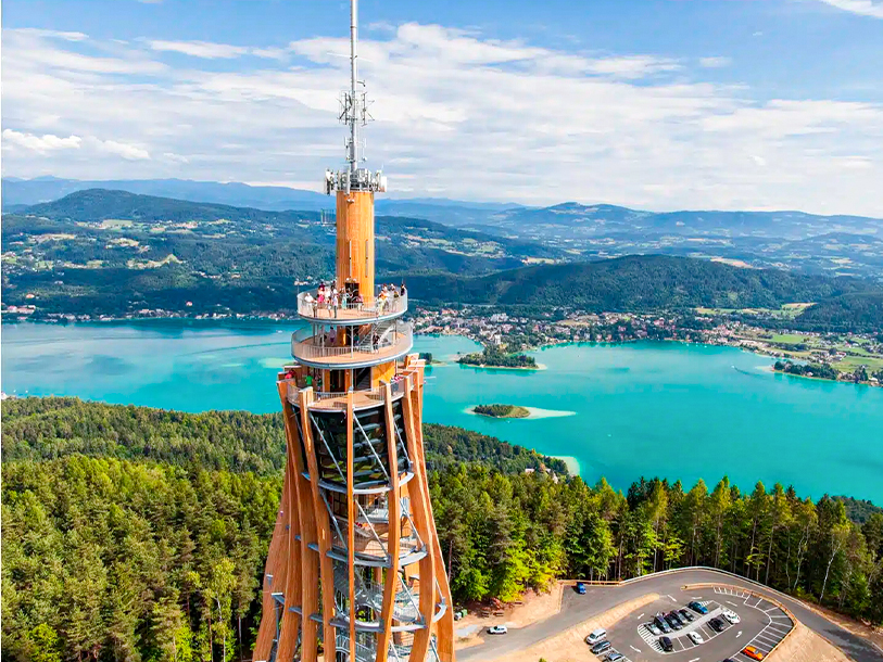 Tag turen op i højderne ved Pyramidenkogel og se Kärnten fra oven