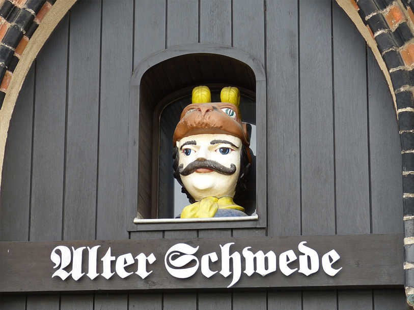 Alter Schwede på Marktplatz - et gotisk hus fra 1300-tallet med historie fra Wismars svenske tid