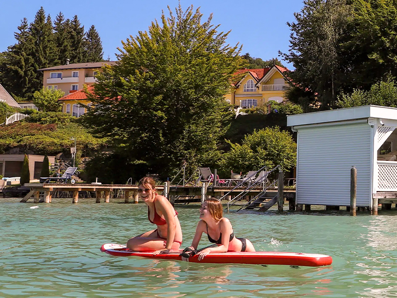 Wörthersee är den största sjön i Kärnten - perfekt för en strandsemester