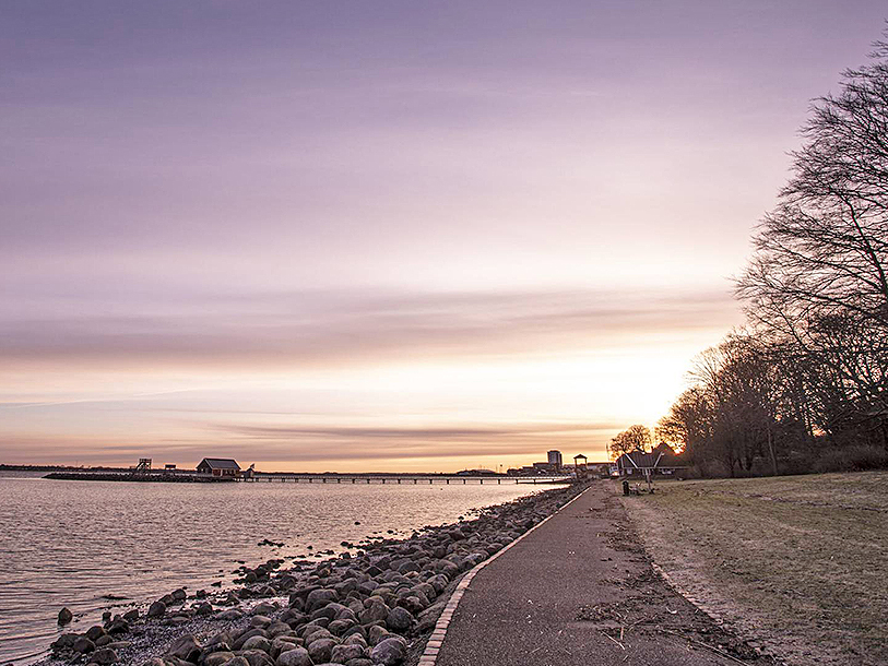 Stigen från Strandparken mot Holbæk - även trevlig på en kvällspromenad