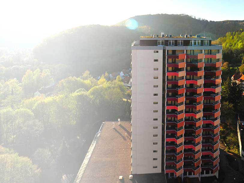 Fra jeres balkon har I frit kig til Harzens frodige univers